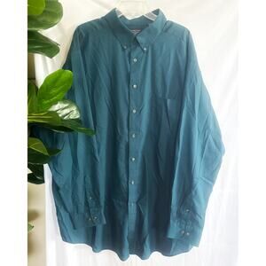 Roundtree & Yorke Solid Blue Button-Down Mens Size 3XT
